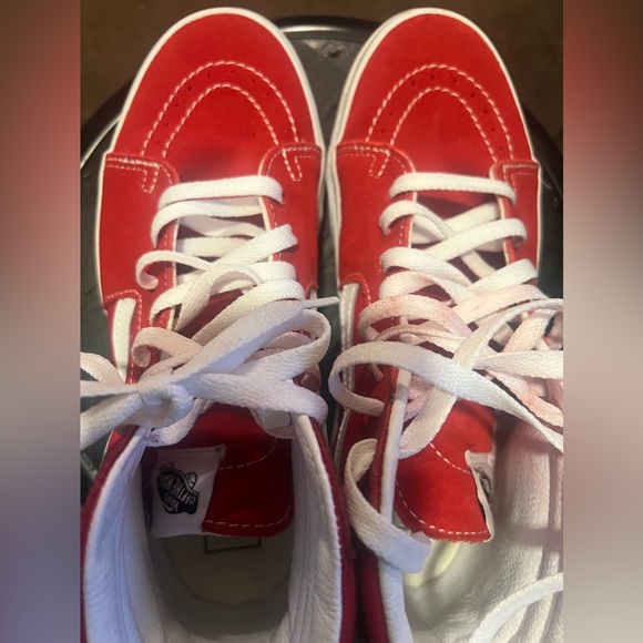 Vans Red SK8-Hi Shoe - Picture 3 of 8